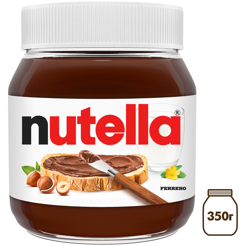 Паста Nutella ореховая с добавлением какао, 350г — фото 1