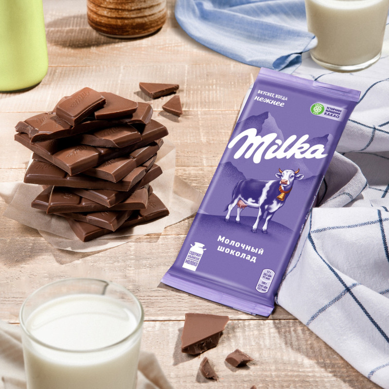 Шоколад молочный Milka, 85г — фото 3