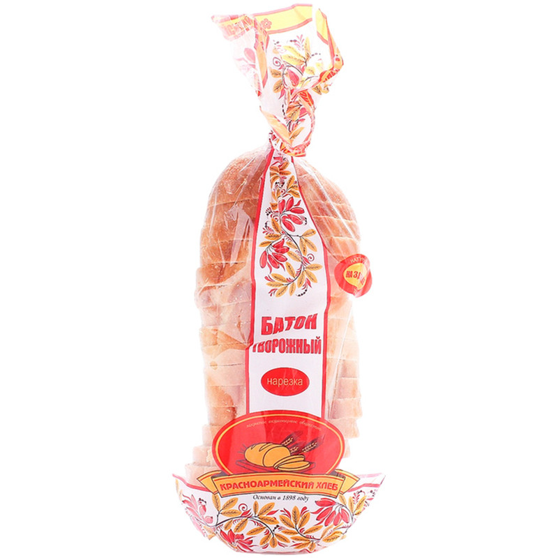 Батон Красноармейский Хлеб Творожный высший сорт, 300г