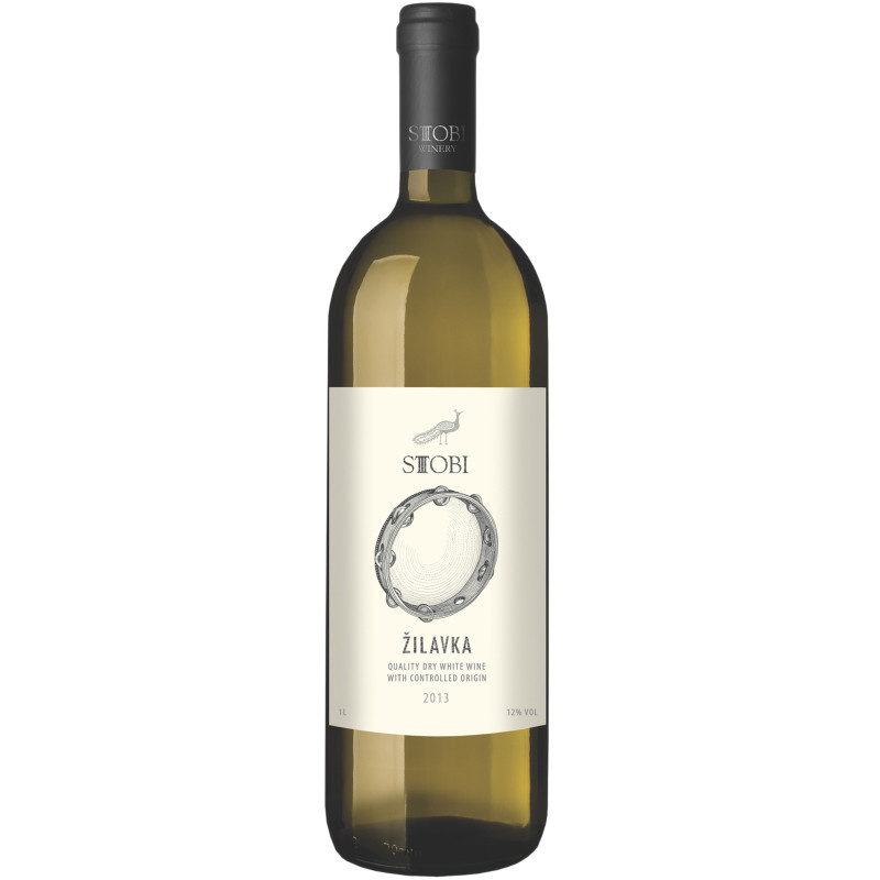 Вино Stobi Zilavka белое сухое 12%, 1л