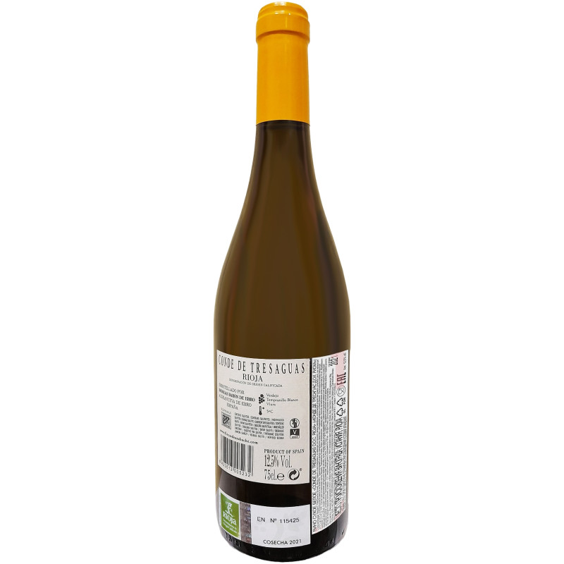 Вино Conde De Tresaguas Rioja белое сухое 12.5%, 750мл — фото 1