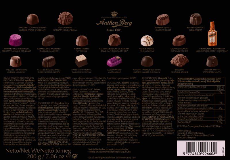 Набор конфет Anthon Berg Золотой сундучок шоколадные ассорти, 200г — фото 1