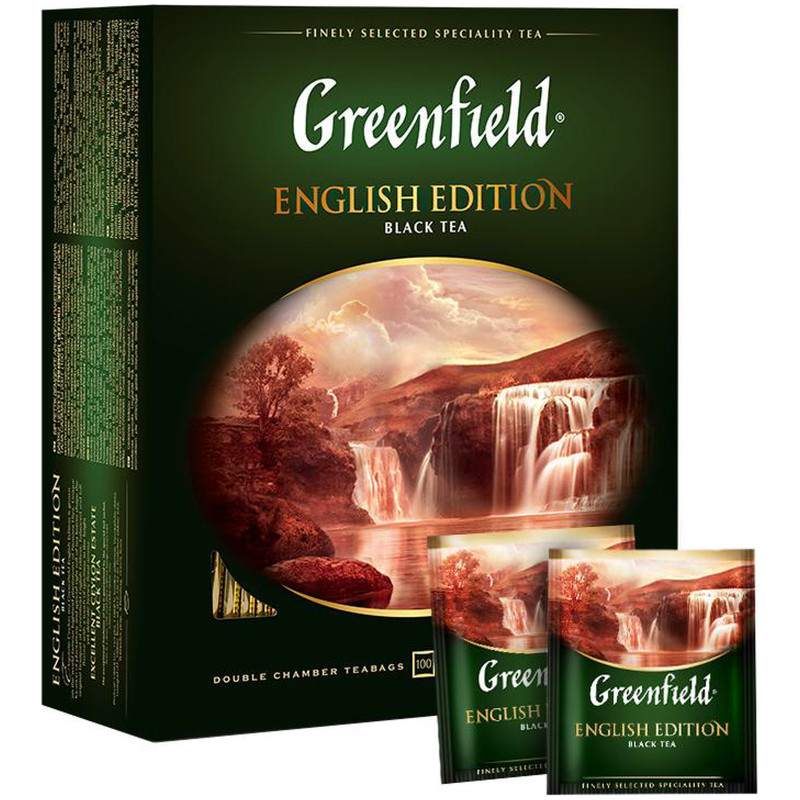 Чай Greenfield English Edition чёрный байховый в пакетиках, 100х2г — фото 3