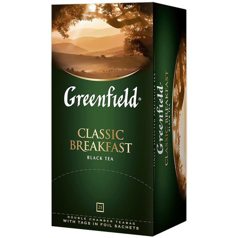 Чай Greenfield Classic Breakfast чёрный в пакетиках, 25х2г — фото 1