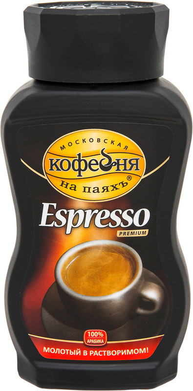 Кофе Московская кофейня на паяхъ Espresso растворимый с добавлением молотого, 95г — фото 2