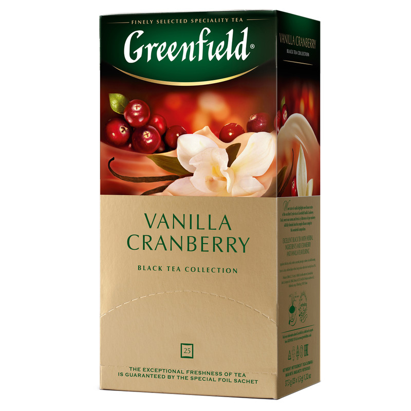 Чай Greenfield Greenfield Vanilla чёрный в пакетиках, 25х1.5г — фото 1