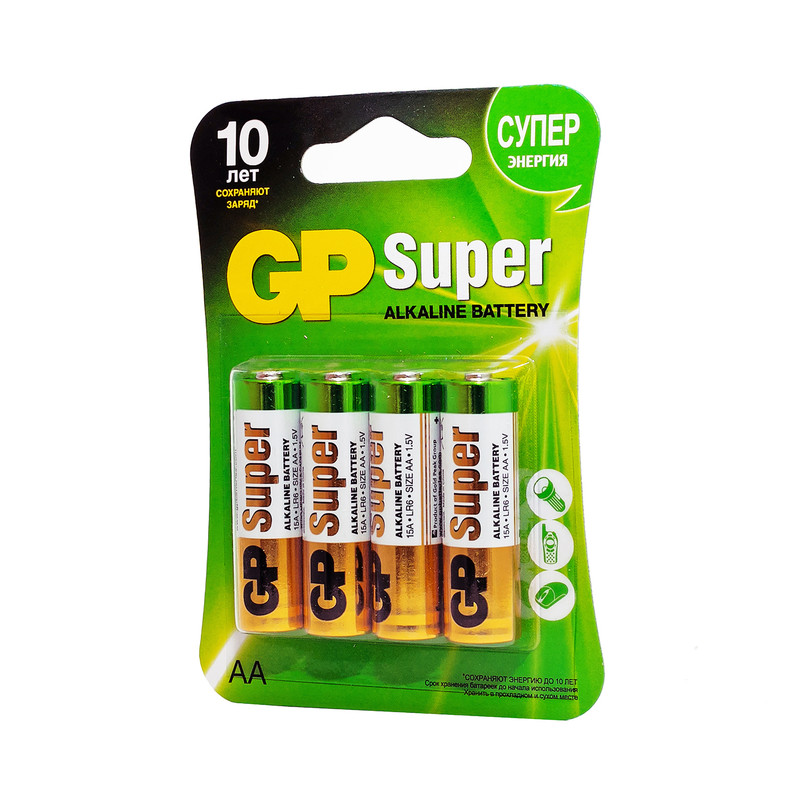 Батарейки GP Super АА 15A LR6, 4шт — фото 2