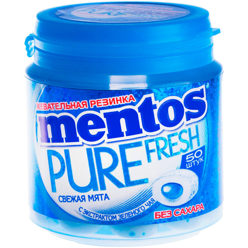 Жевательная резинка Mentos Pure Fresh Свежая мята, 100г — фото 1