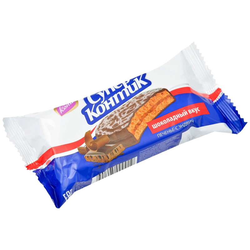 Печенье-сэндвич Konti Супер контик шоколадный вкус, 25г