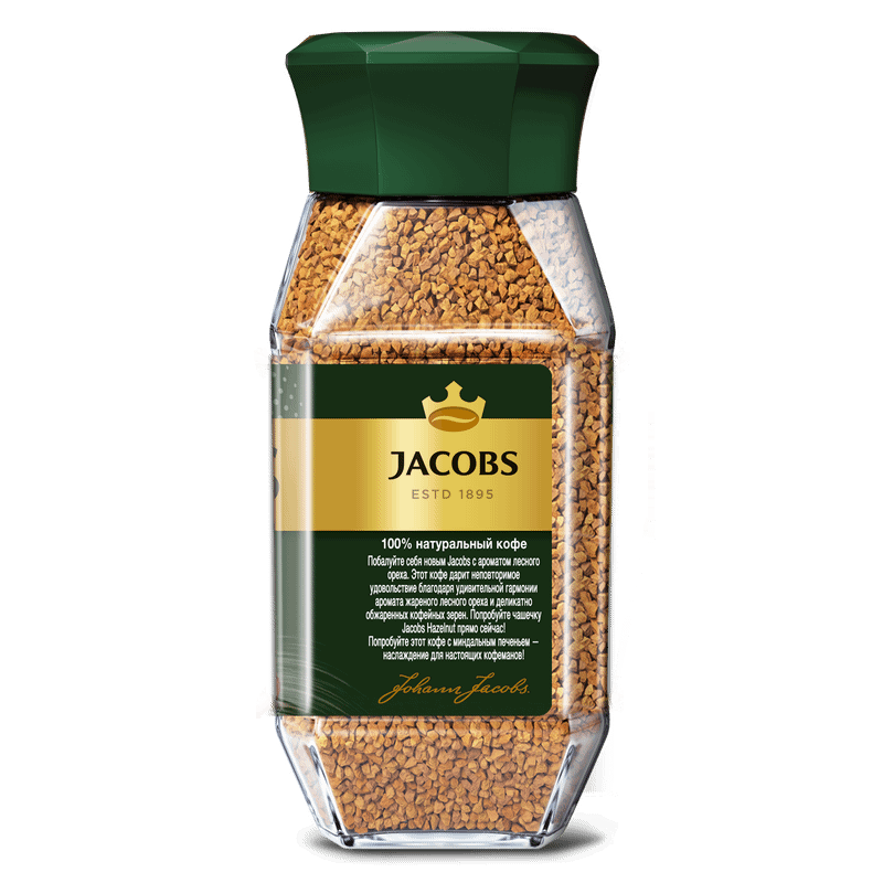Кофе Jacobs Hazelnut натуральный растворимый с ароматом лесного ореха сублимированный, 95г — фото 2