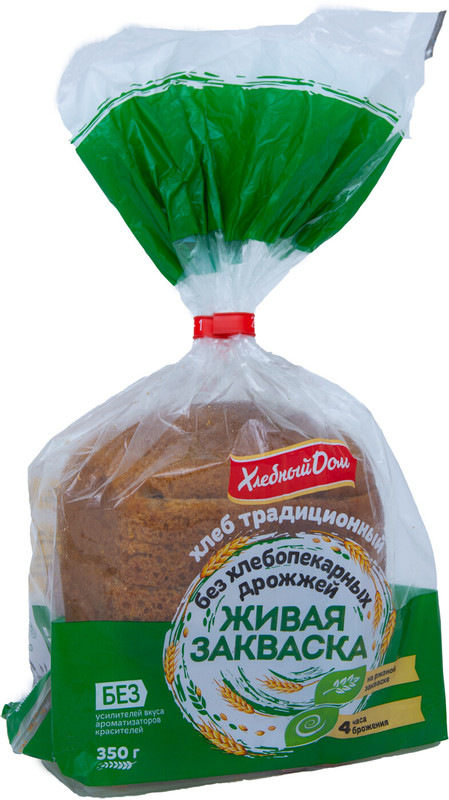 Хлеб Хлебный Дом Традиционный бездрожжевой формовой нарезка, 350г — фото 1
