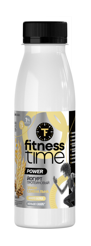Йогурт Fitness Time протеиновый злаки-семена льна 1%, 270мл