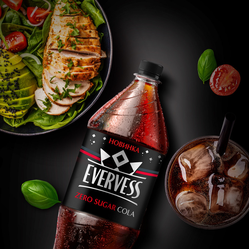 Напиток Evervess Cola zero sugar безалкогольный сильногазированный, 2л — фото 2
