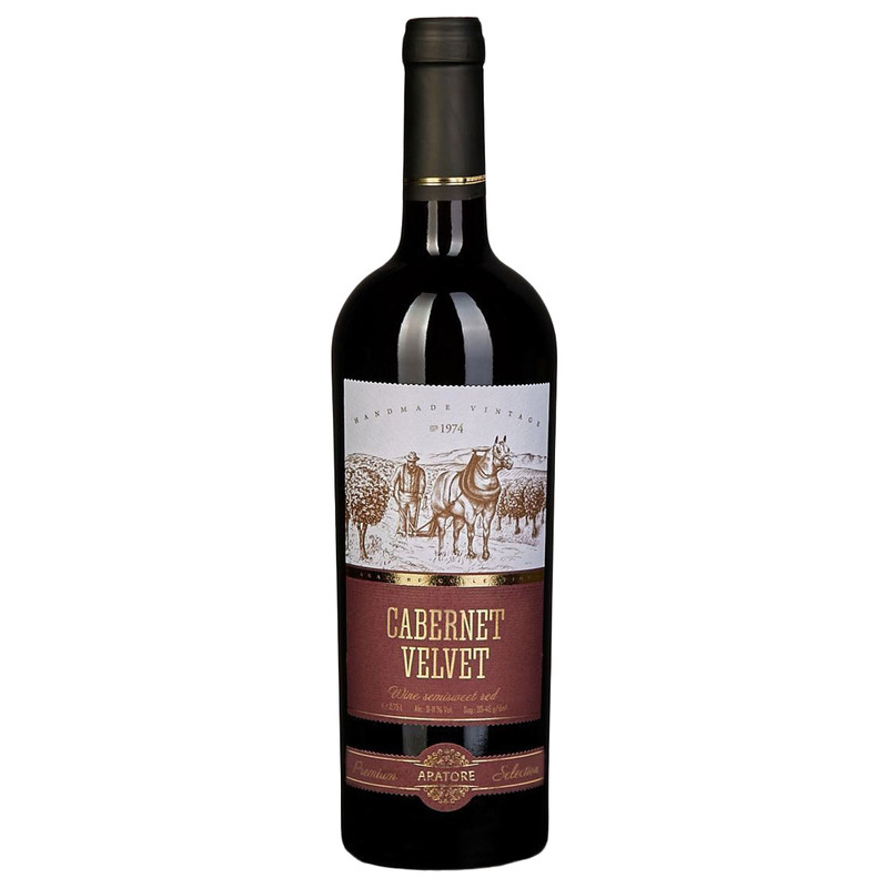 Вино Долина Cabernet Velvet красное полусладкое 10%, 750мл