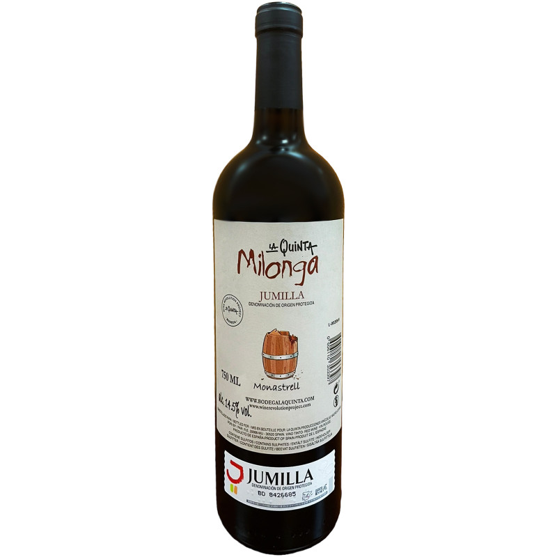 Вино La Quinta Milonga сортовое красное полусухое категория DOP, 750мл