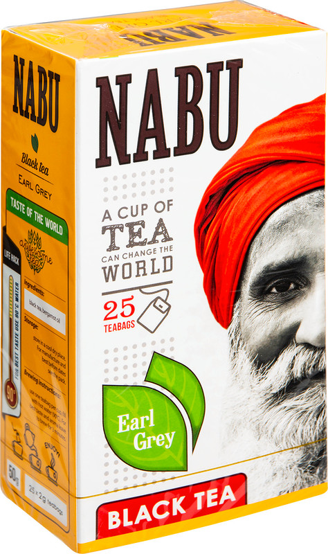 Чай Nabu чёрный с бергамотом в пакетиках, 25х2г — фото 4