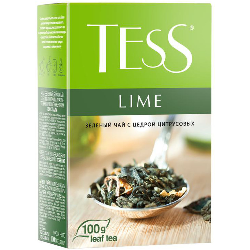 Чай Tess Лайм зелёный листовой, 100г — фото 2