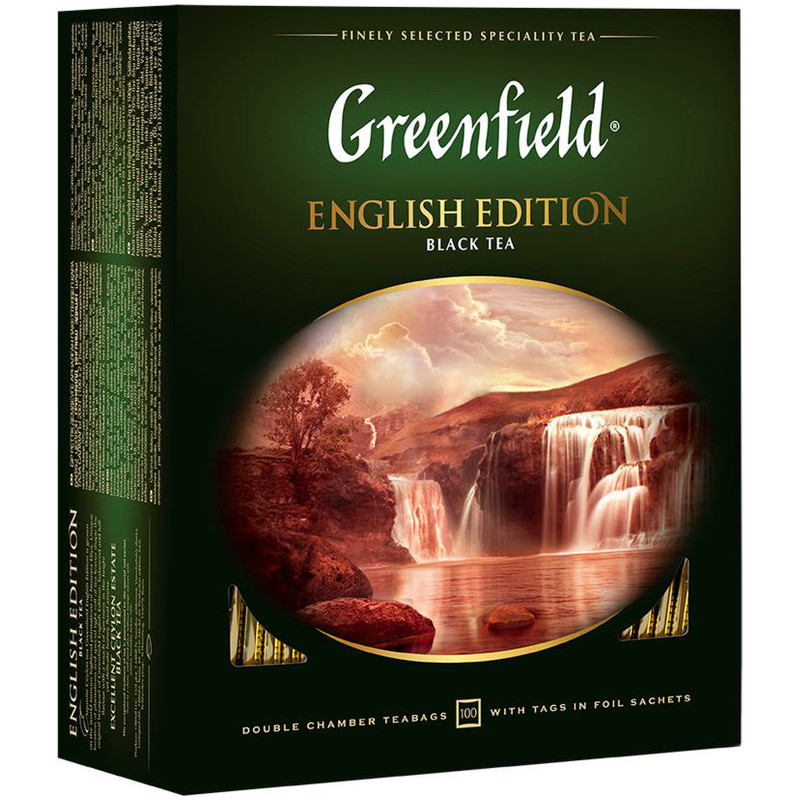 Чай Greenfield English Edition чёрный байховый в пакетиках, 100х2г — фото 2