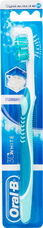 Зубная щётка Oral-B 3D White отбеливание средней жёсткости