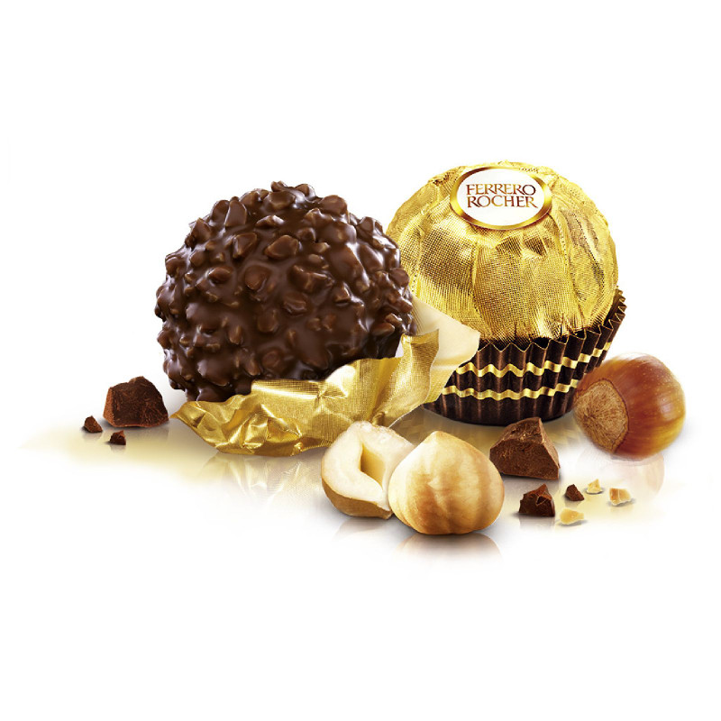 Конфеты Ferrero Rocher, молочный шоколад и лесной орех, 125г — фото 4