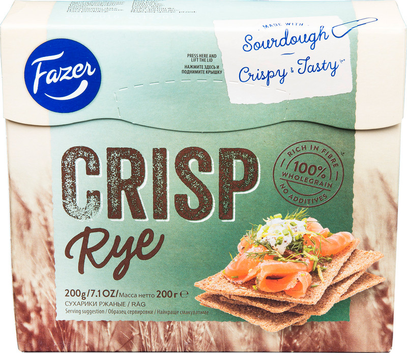 Хлебцы Fazer Crisp Rye ржаные, 200г — фото 1