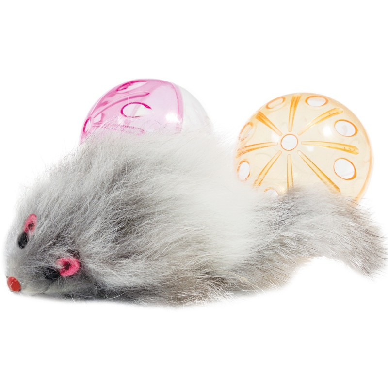 Набор игрушек Triol 2 мяча-мышь для кошек