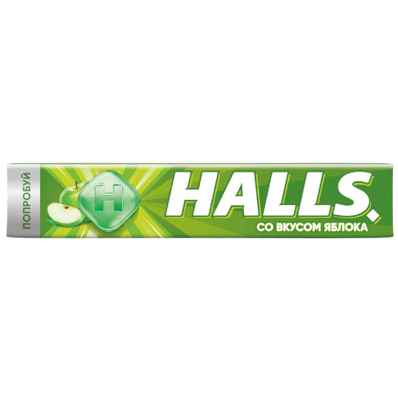 Карамель Halls леденцовая со вкусом яблока, 25г