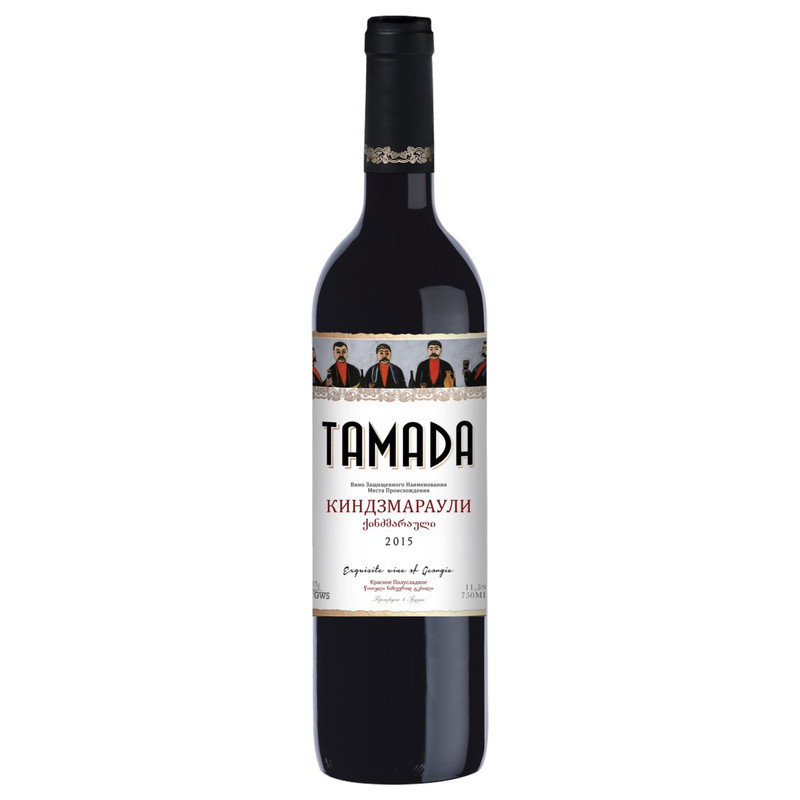 Вино Тамада Киндзмараули красное полусладкое 11%, 750мл
