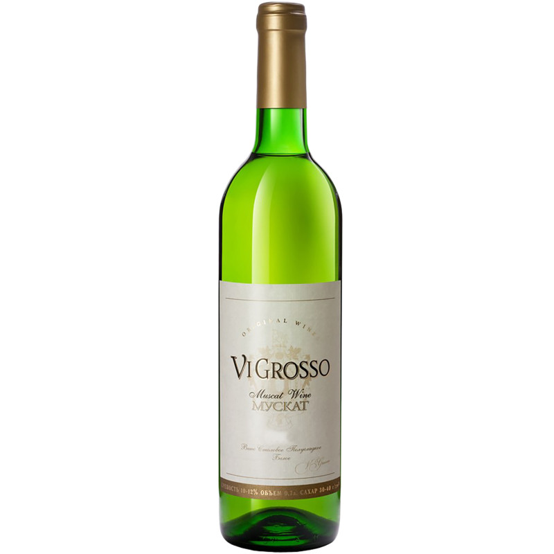 Вино Vigrosso Мускат столовое белое полусладкое 11%, 700мл