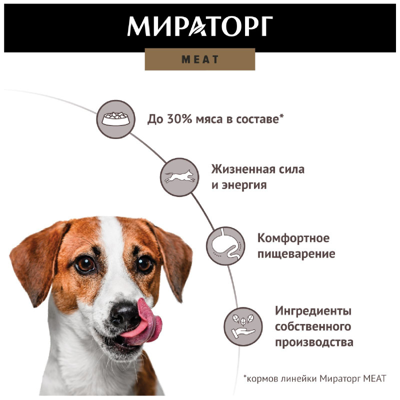 Сухой корм  Мираторг Meat с нежной телятиной для собак, 500г — фото 2