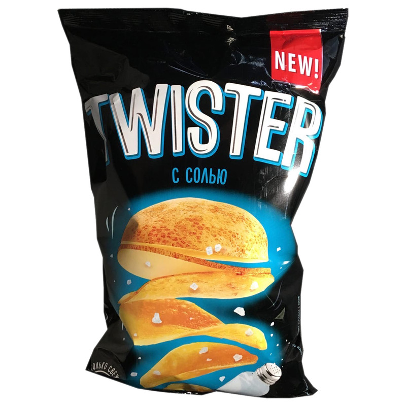 Чипсы картофельные Twister с солью, 70г