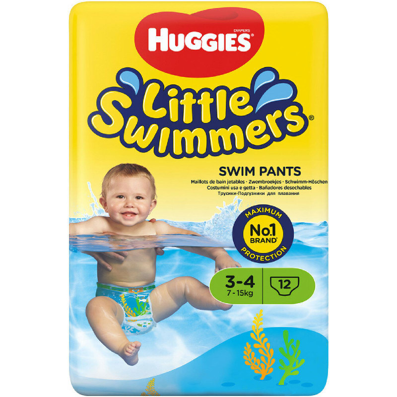 Подгузники-трусики Huggies Little Swimmers №3-4 7-15кг, 12шт — фото 1