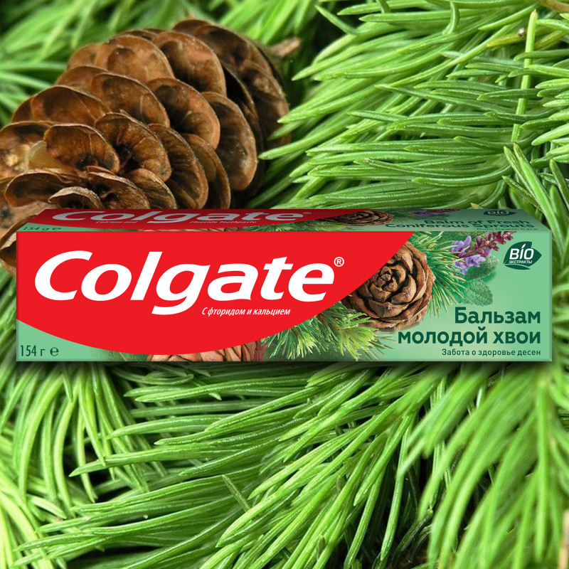 Зубная паста Colgate Бальзам молодой хвои с натуральными ингредиентами для здоровья десен, 100мл — фото 4