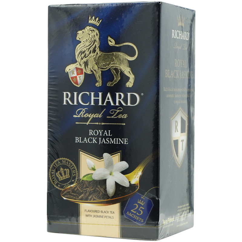 Чай Richard Роял блэк жасмин чёрный байховый в пакетиках, 25x1.8г