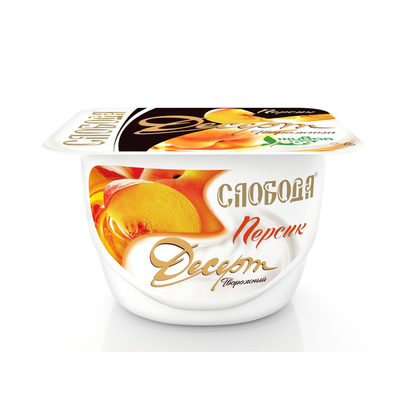 Десерт творожно-йогуртный Слобода персик 4.9%, 125г