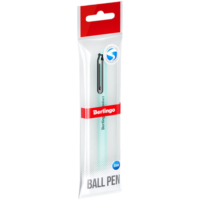Ручка шариковая Berlingo Instinct автоматическая синяя ассорти, 1шт — фото 1
