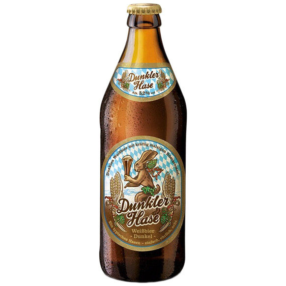 Пиво Hasen-Brau Вайсбир Дунклер тёмное нефильтрованное 5.2%, 500мл