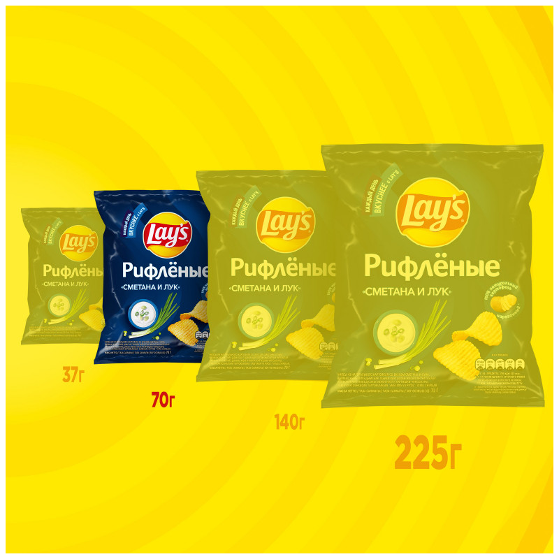 Чипсы картофельные Lays со вкусом сметаны и лука, 70г — фото 5