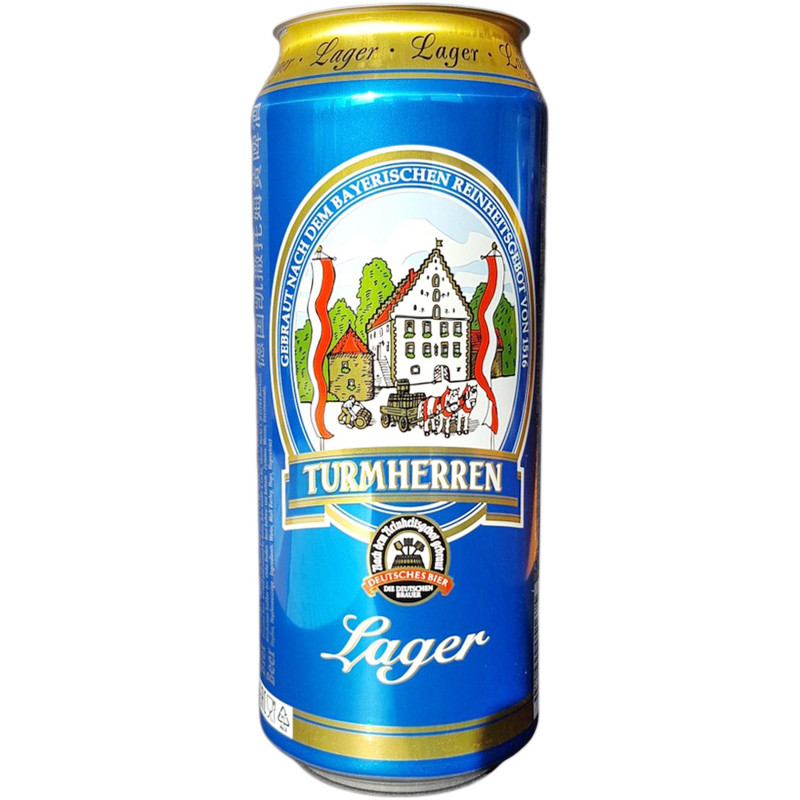 Пиво Turmherren Lager светлое фильтрованное  4.9%, 500мл