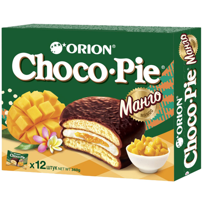 Пирожное Orion Choco Pie Mango, 360г — фото 1