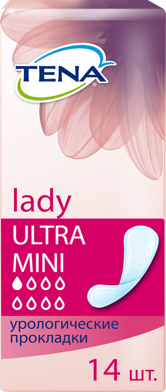 Прокладки урологические Tena Lady ultra mini ультратонкие, 14шт