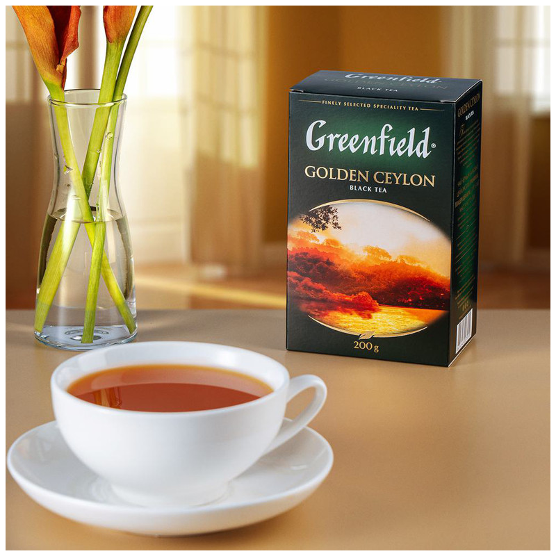 Чай Greenfield Золотой Цейлон чёрный цейлонский листовой, 200г — фото 3