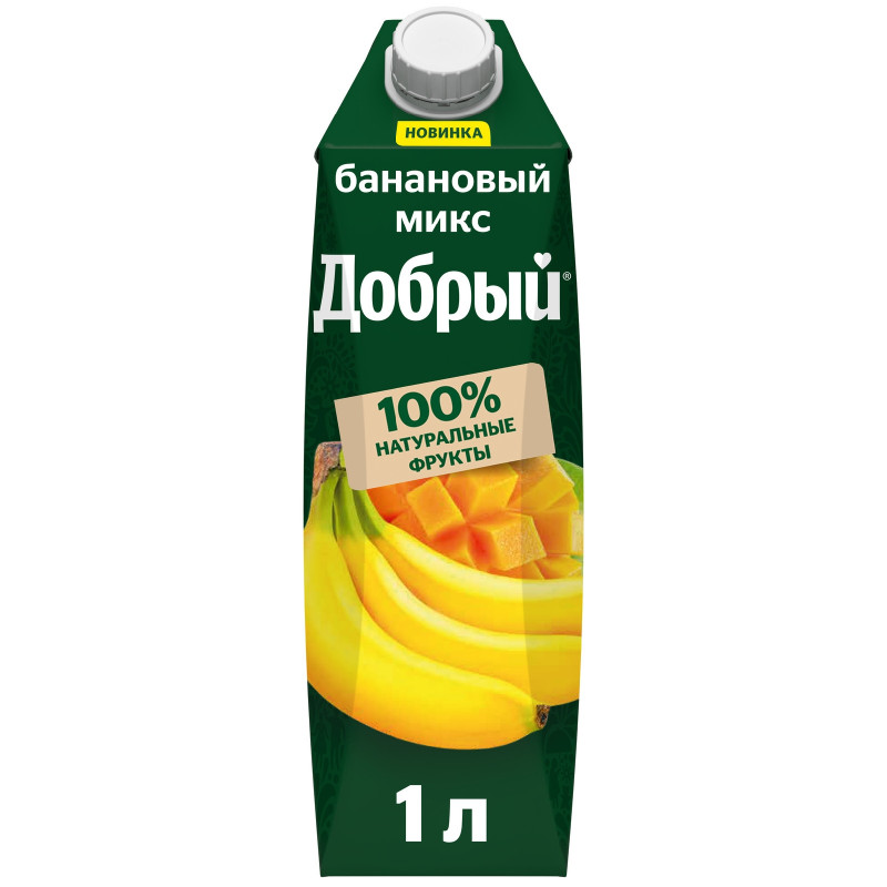 Напиток сокосодержащий Добрый Банановый микс обогащённый провитамином А, 1л — фото 1