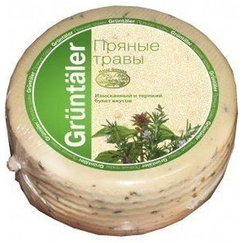 Сыр Grassan с пряными травами круг 50% — фото 1