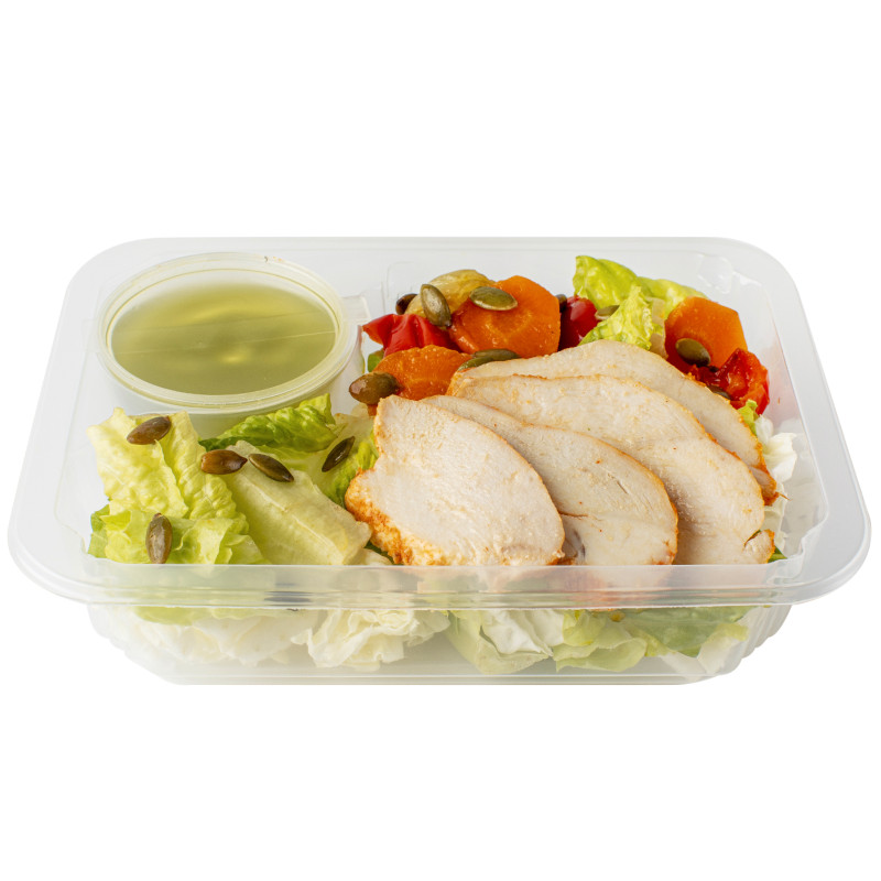 Салат с запеченной курицей овощами и соусом Разнотравье Зелёная Линия, 200г — фото 3