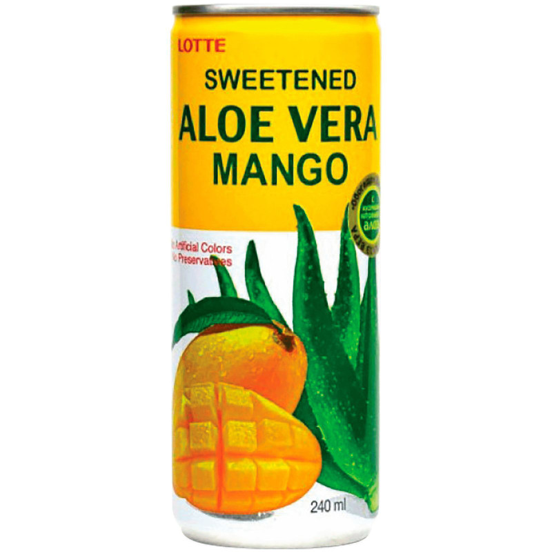 Напиток Lotte Алоэ вера и манго безалкогольный негазированный, 240мл