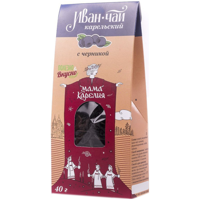 Напиток чайный Мама Карелия Иван-чай карельский с черникой, 40г