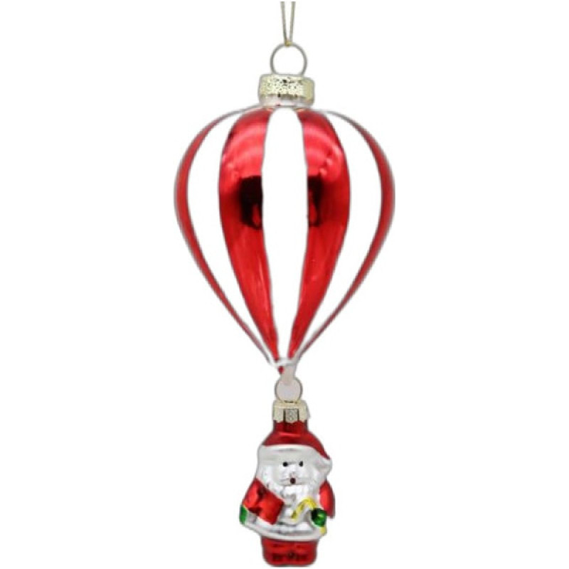 Украшение ёлочное Санта на воздушном шаре Маркет