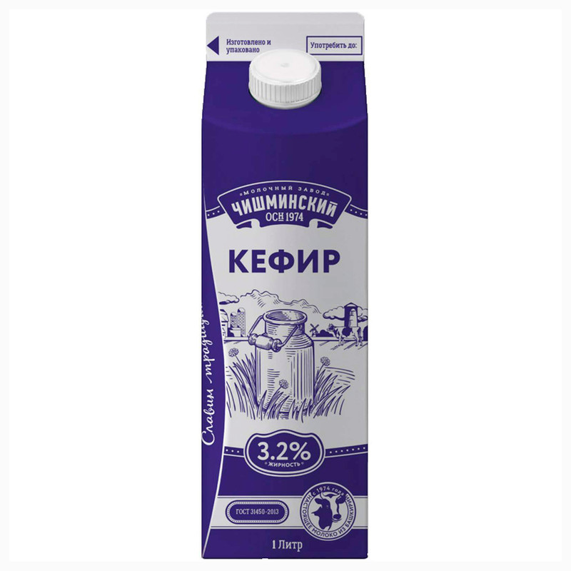 Кефир Чишминский Молочный Завод 3.2%, 1л