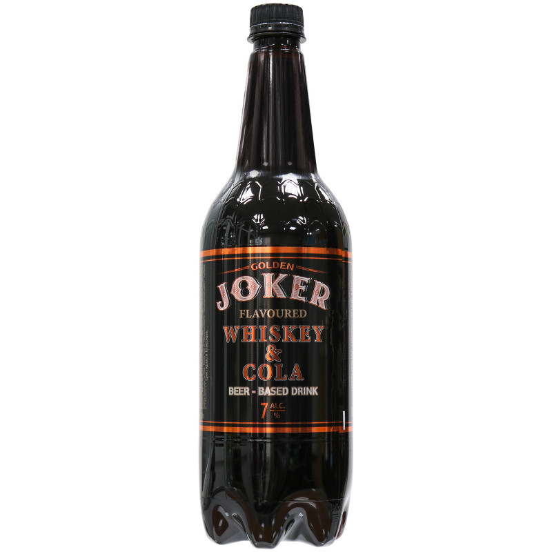 Пивной напиток Golden Joker виски-кола 7%, 1л